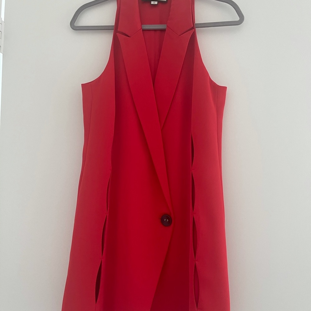 ALEXIS red vest dress size small